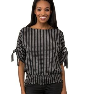 Michael Kors Box Links Grommet Kimono Top